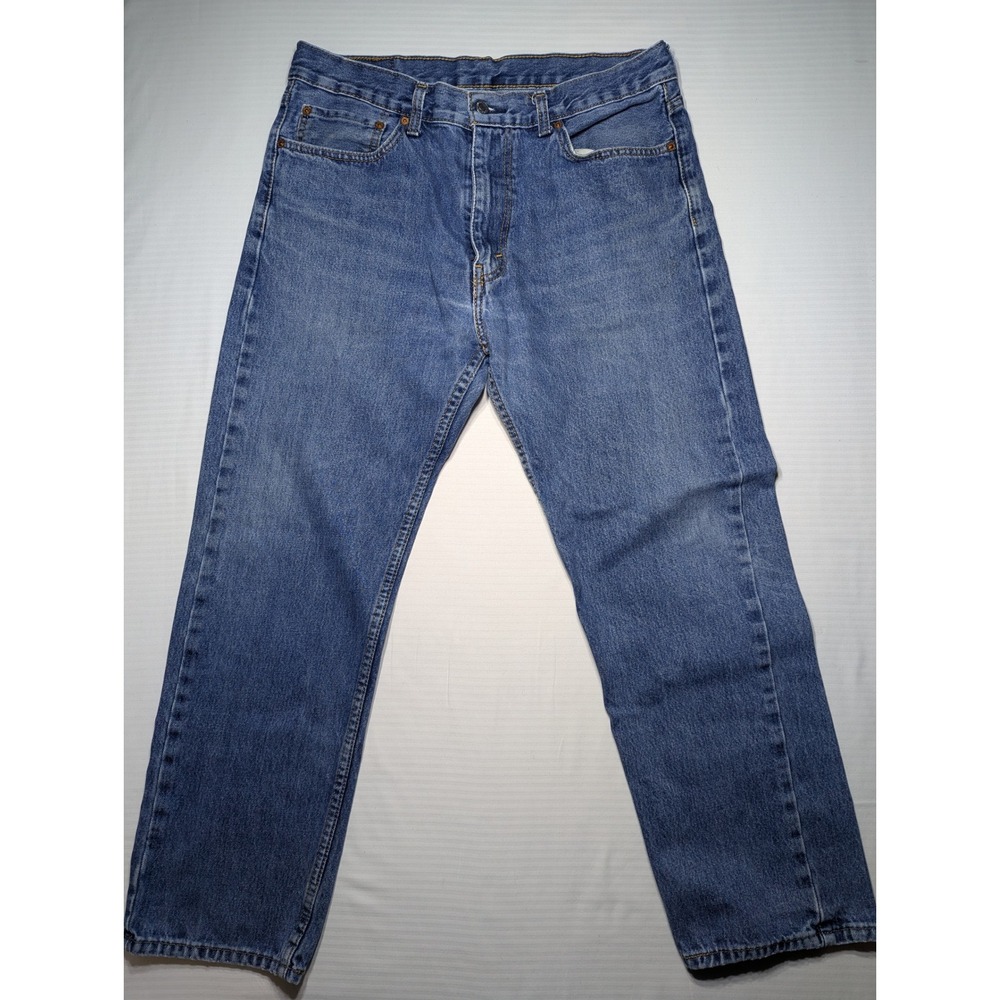 Levi's 505 Straight Leg Jeans W36 L30 Medium Wash Classic Denim
